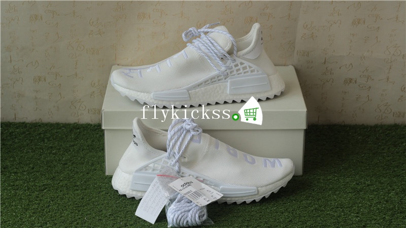 Pharrell Williams Adidas Human Race NMD Blank White Canvas